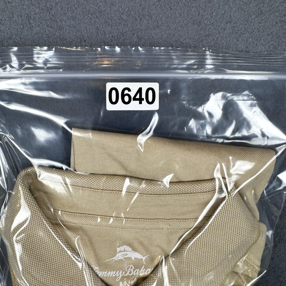 NWT Tommy Bahama Shirt Men's Medium Beige Travertine Polo Shirt SS ST226363TX - Picture 10 of 10